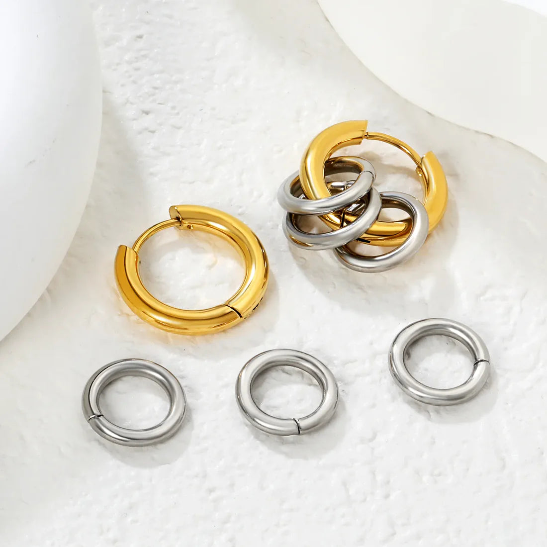 Linked Hoop Earrings