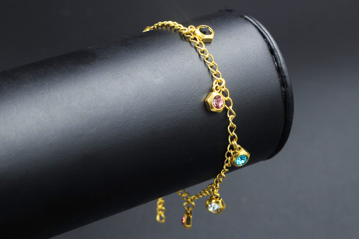 Rainbow Charm Anklet