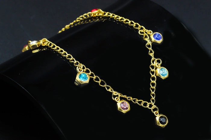 Rainbow Charm Anklet
