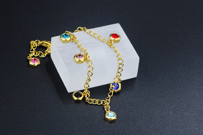 Rainbow Charm Anklet