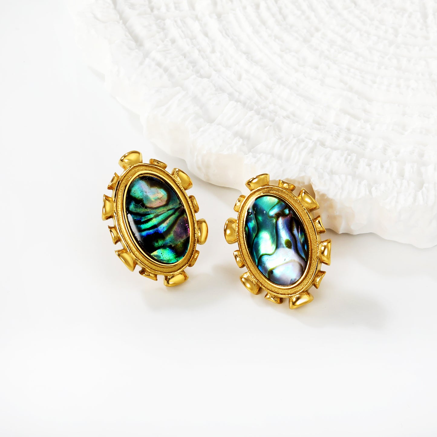 Ocean Aura Stud Earrings