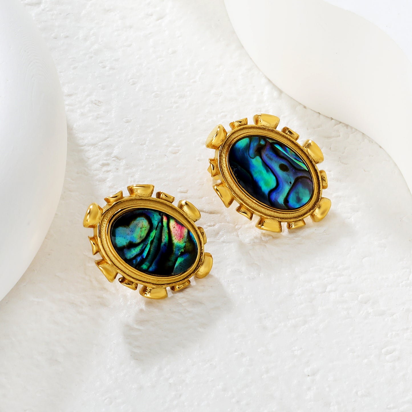 Ocean Aura Stud Earrings