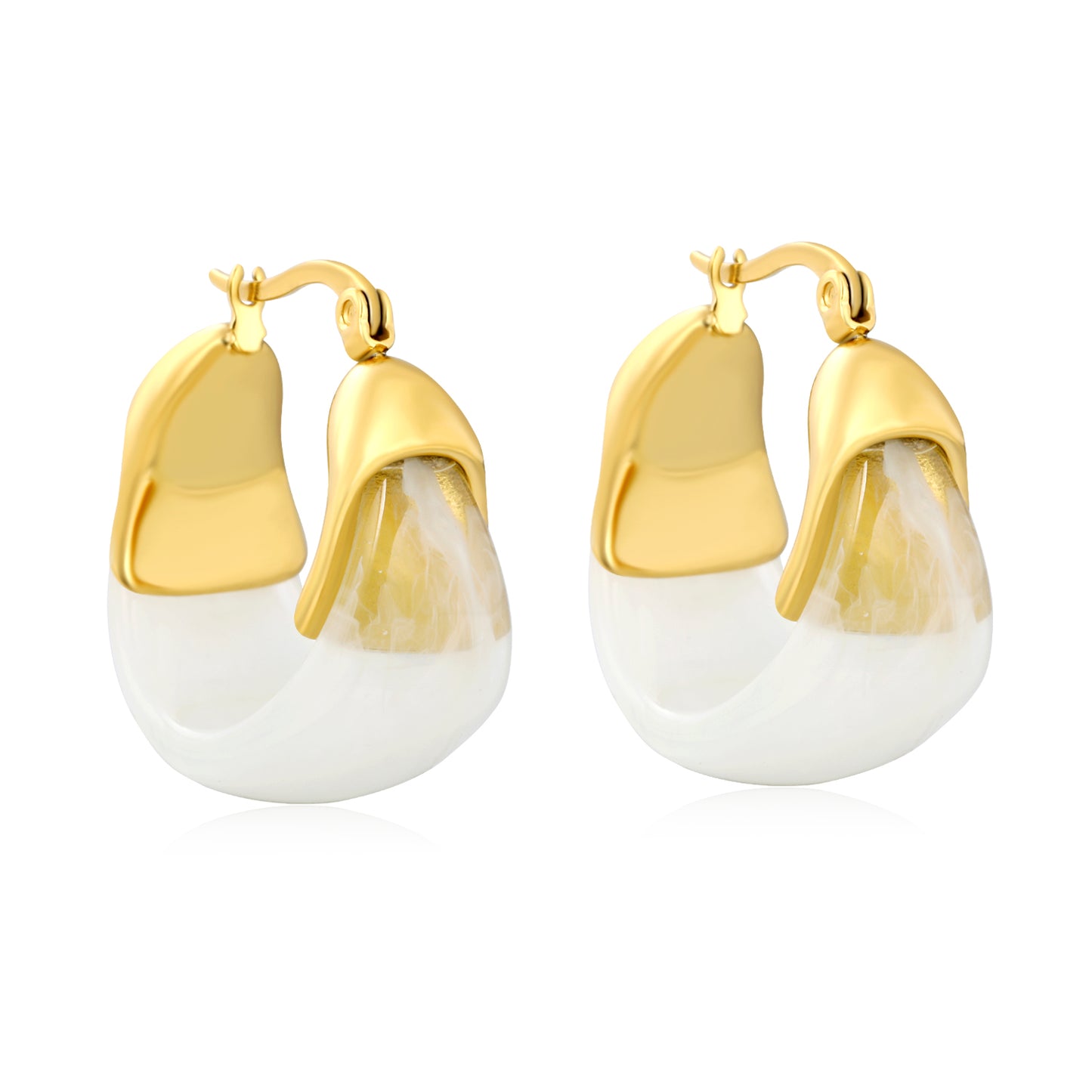 Ivory Hoop Earrings