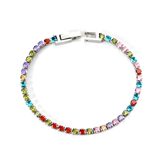 Rainbow Tennis Bracelet