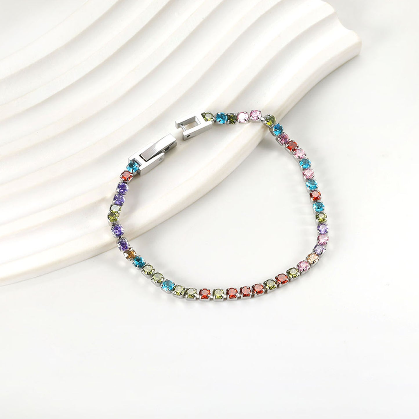 Rainbow Tennis Bracelet