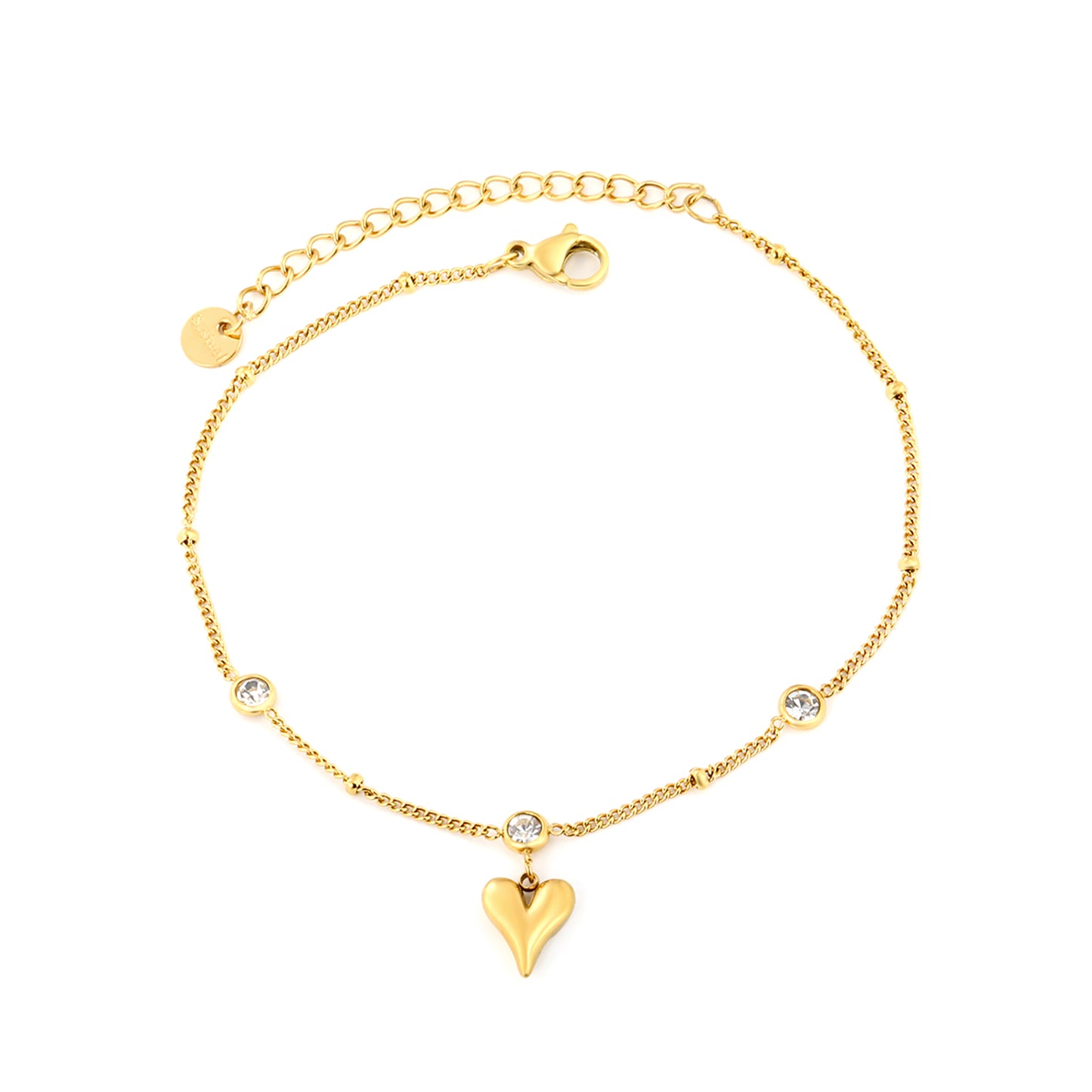 Heart Charm Anklet