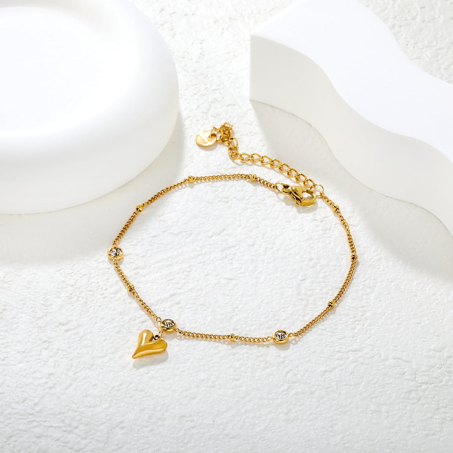 Heart Charm Anklet