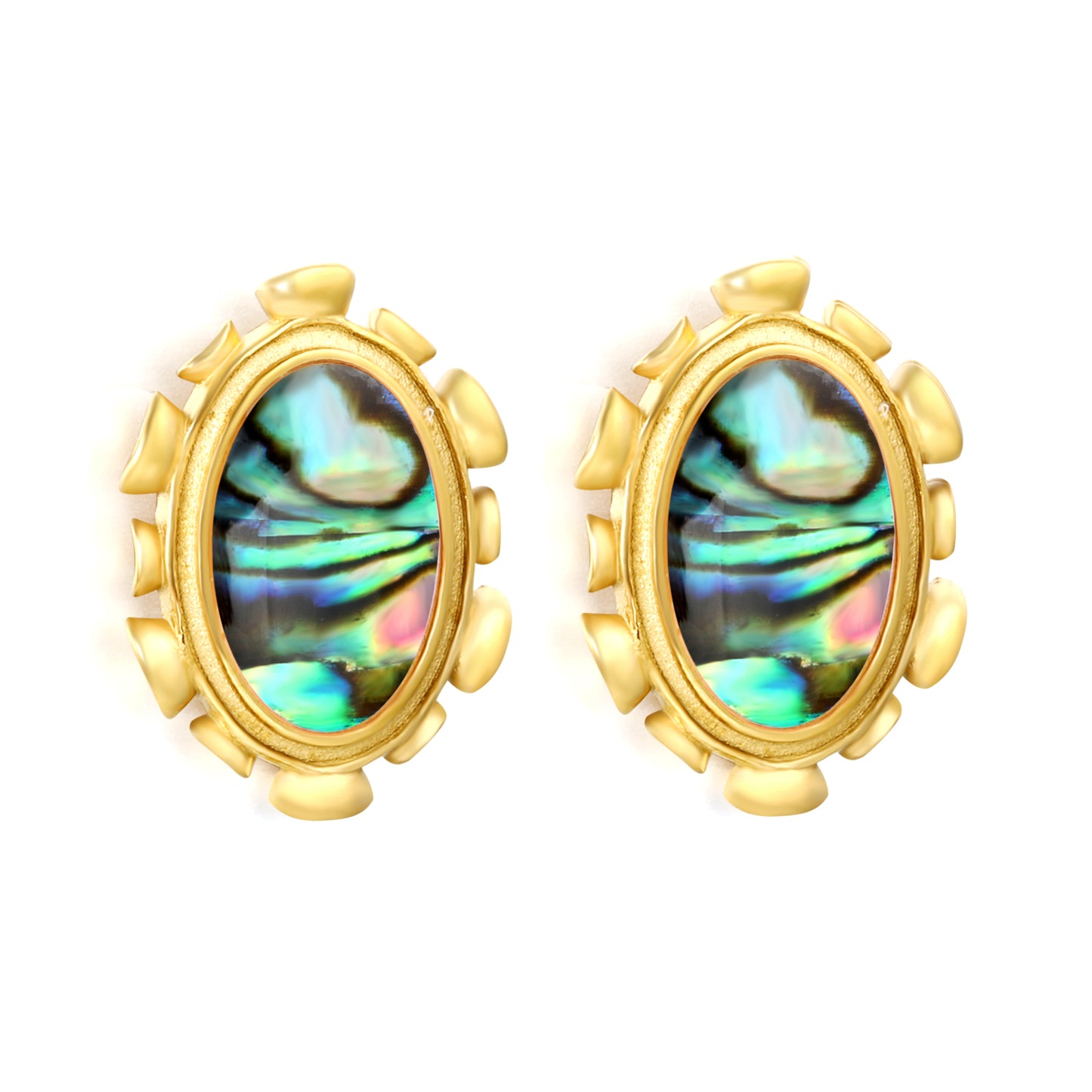 Ocean Aura Stud Earrings