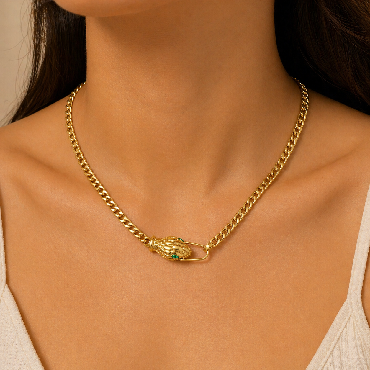 Serpentina Gold Necklace