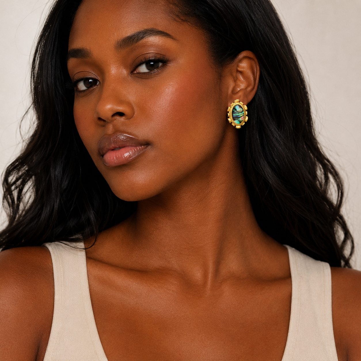 Ocean Aura Stud Earrings