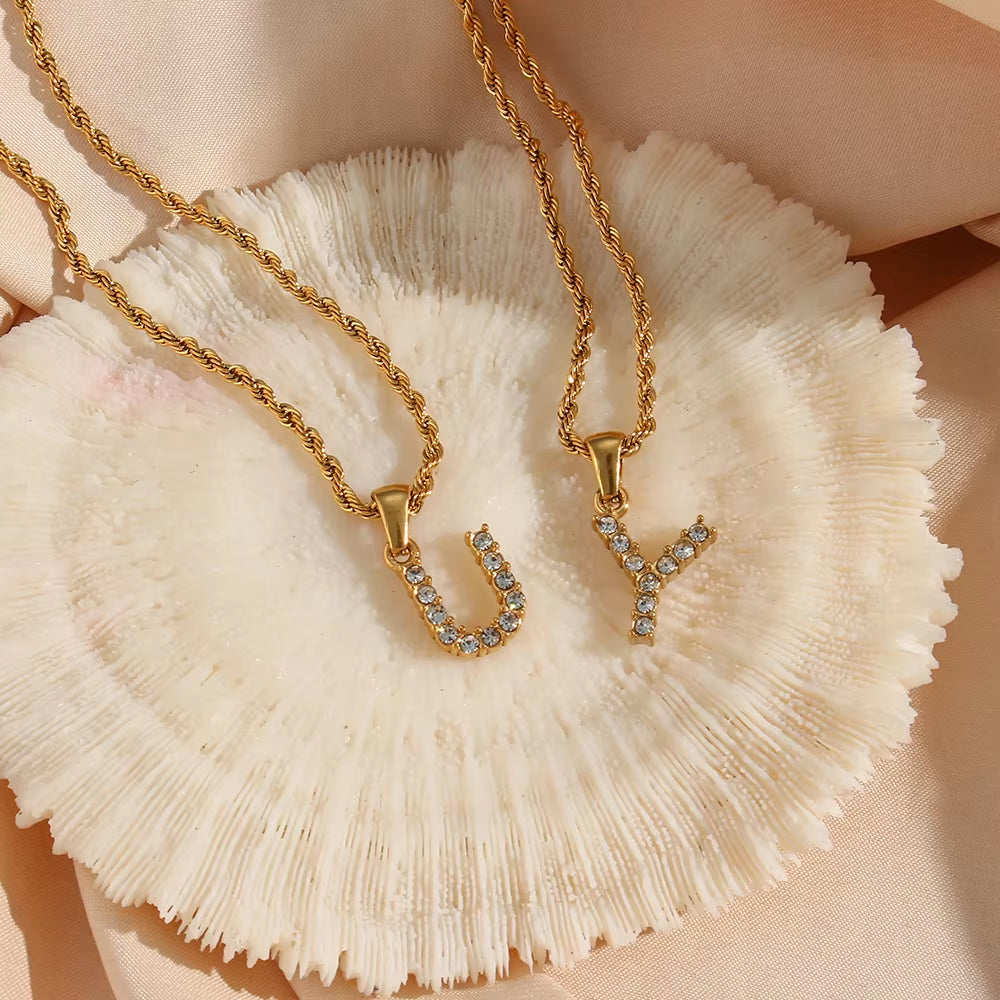 Rope Initial Necklace