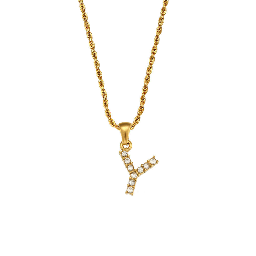 Rope Initial Necklace