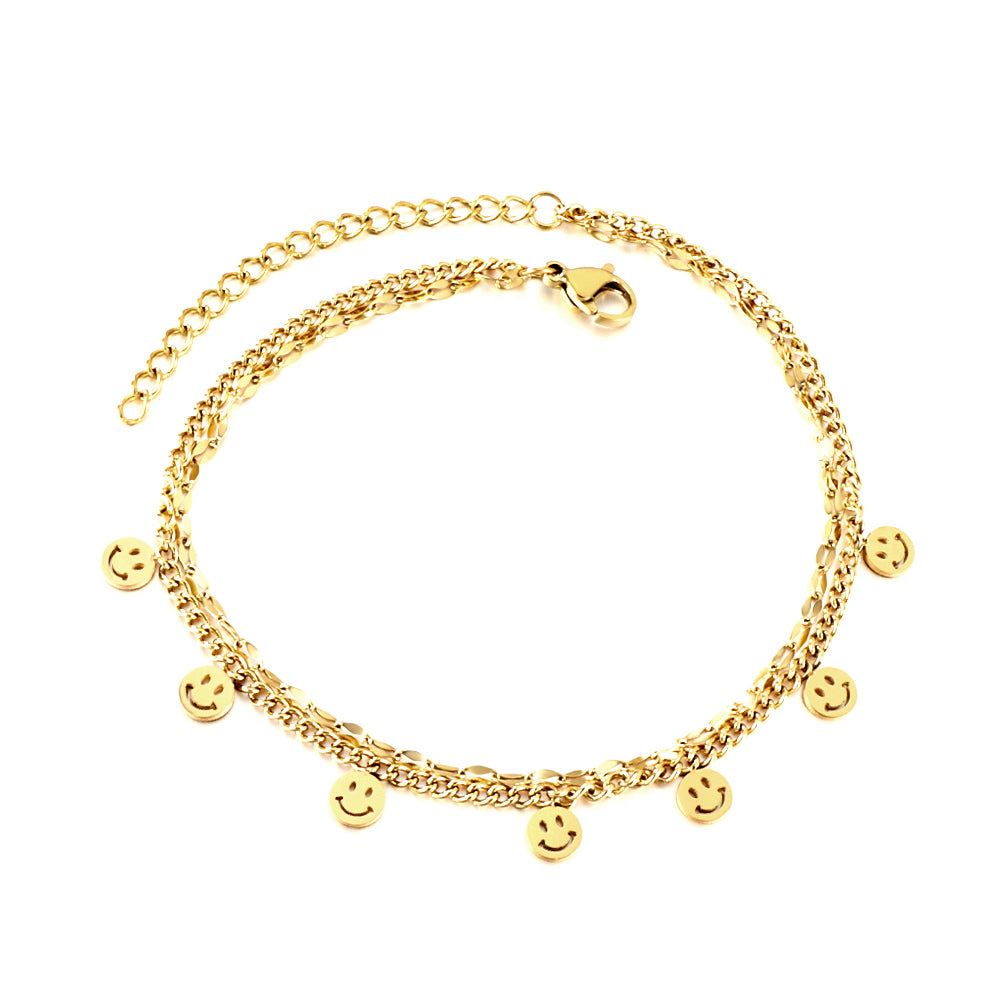 Smiley Face Anklet