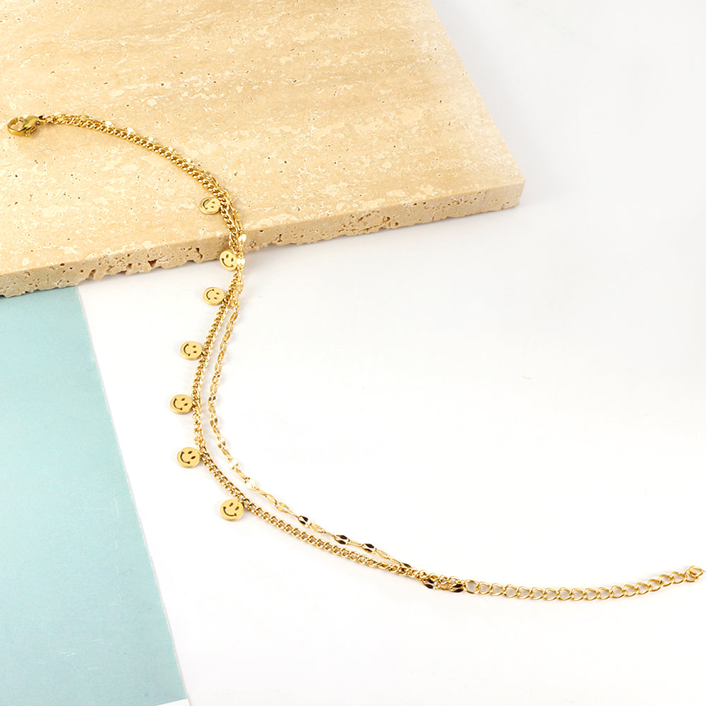 Smiley Face Anklet