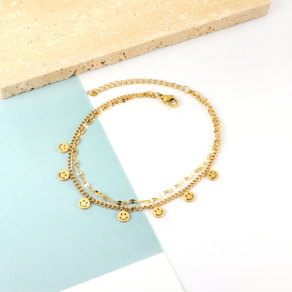 Smiley Face Anklet
