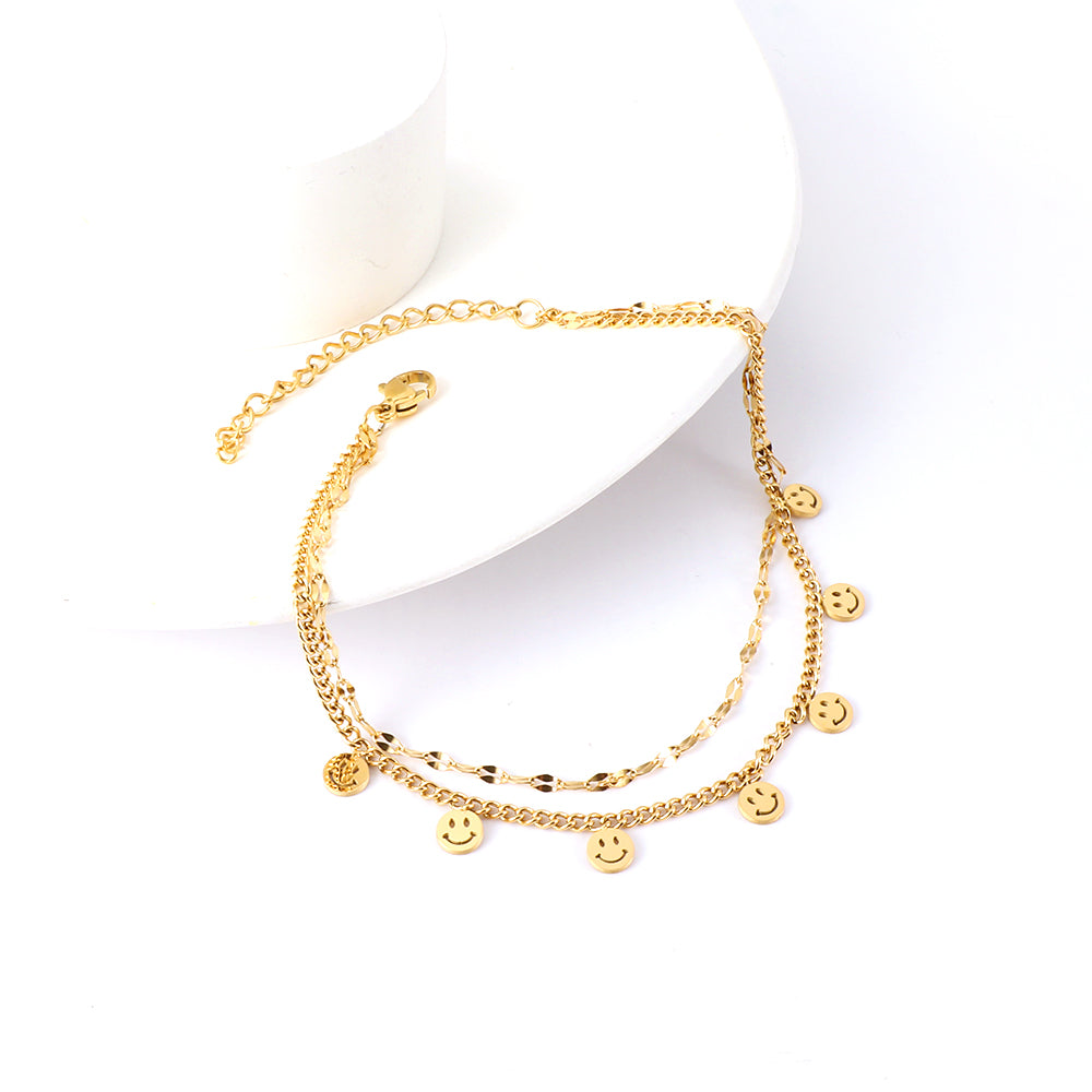 Smiley Face Anklet