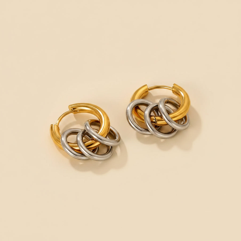 Linked Hoop Earrings
