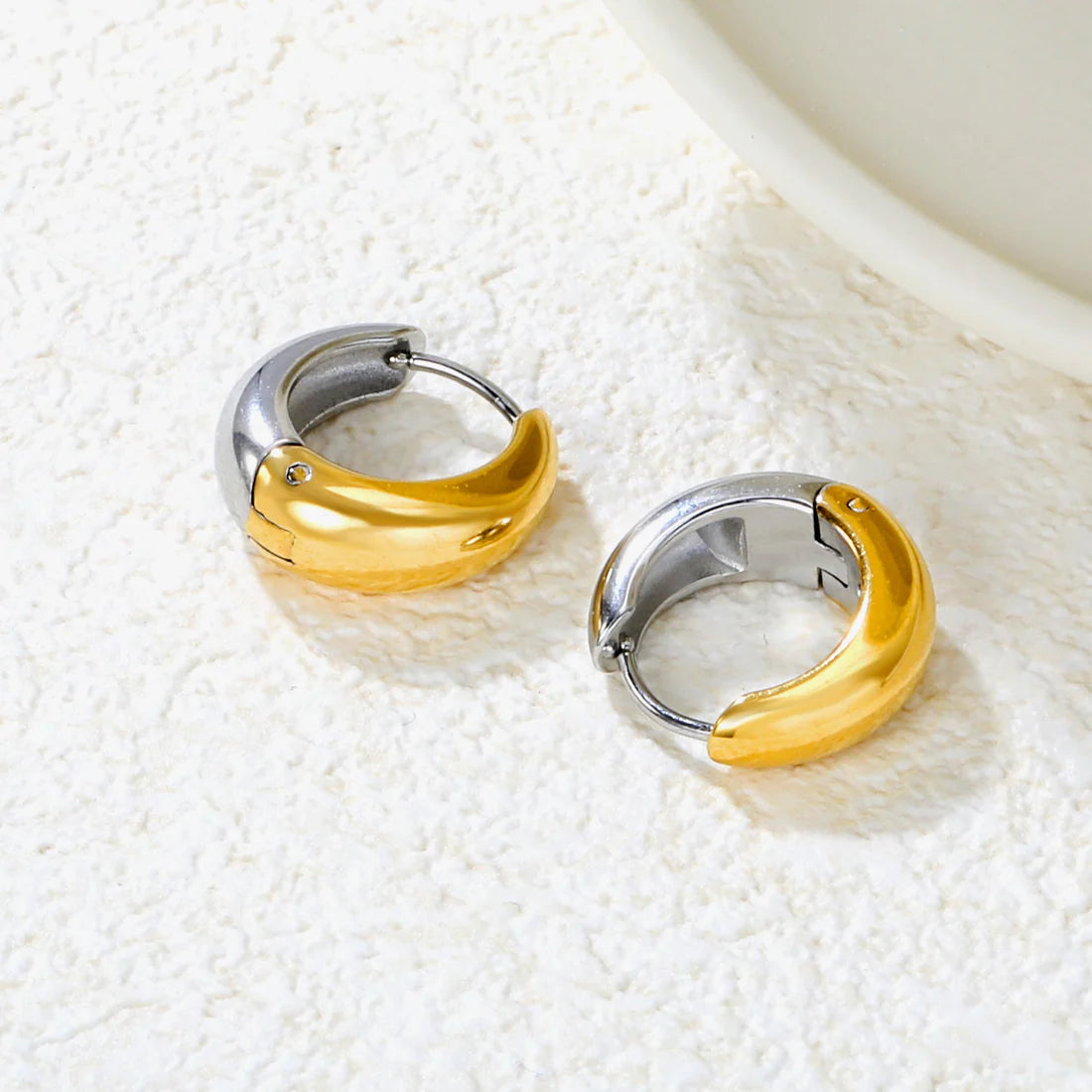 Dual Hoop Earrings - Gold & Silver