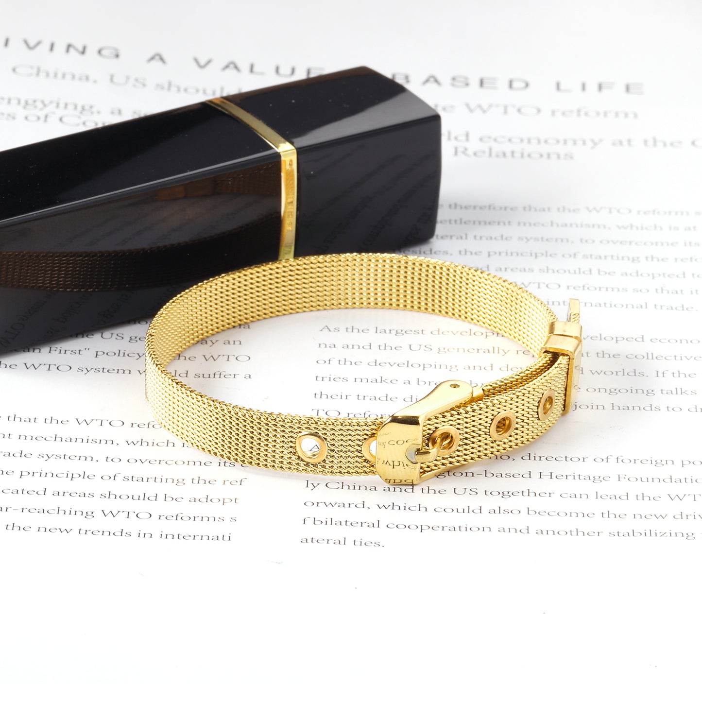 Golden Mesh Bracelet