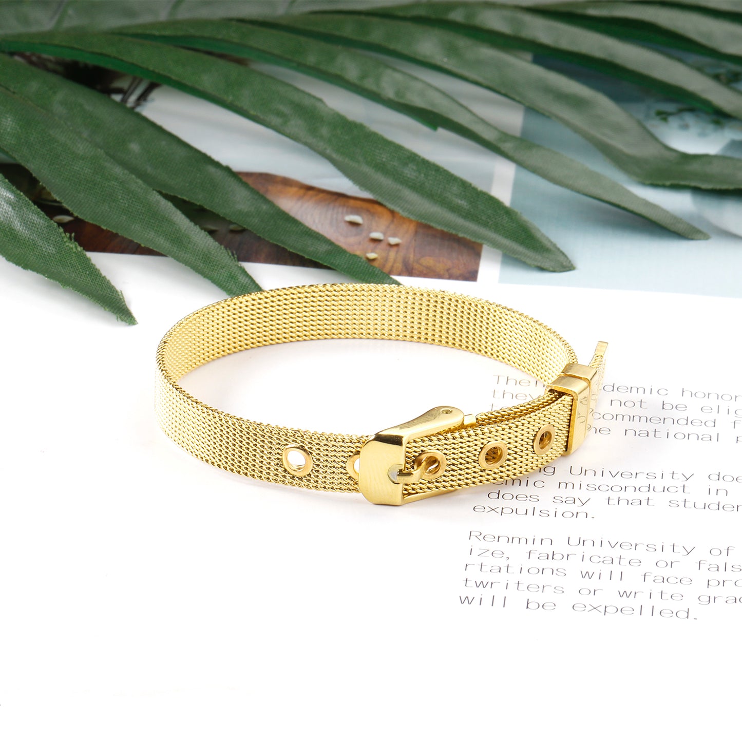 Golden Mesh Bracelet