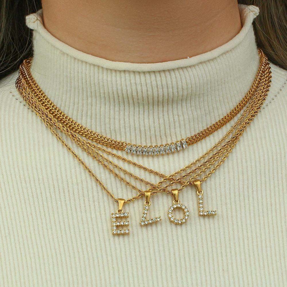 Rope Initial Necklace