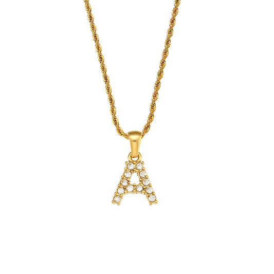 Rope Initial Necklace